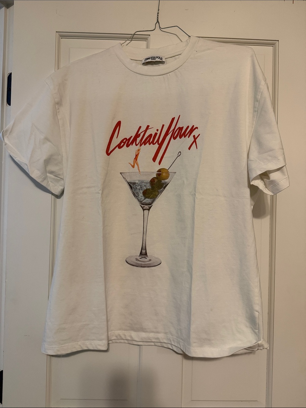 Princess Polly Cream Crewneck Tunic Tee